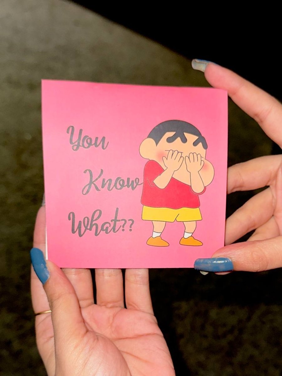 Shinchan I Love You Card with Heart Necklace - Flaunt