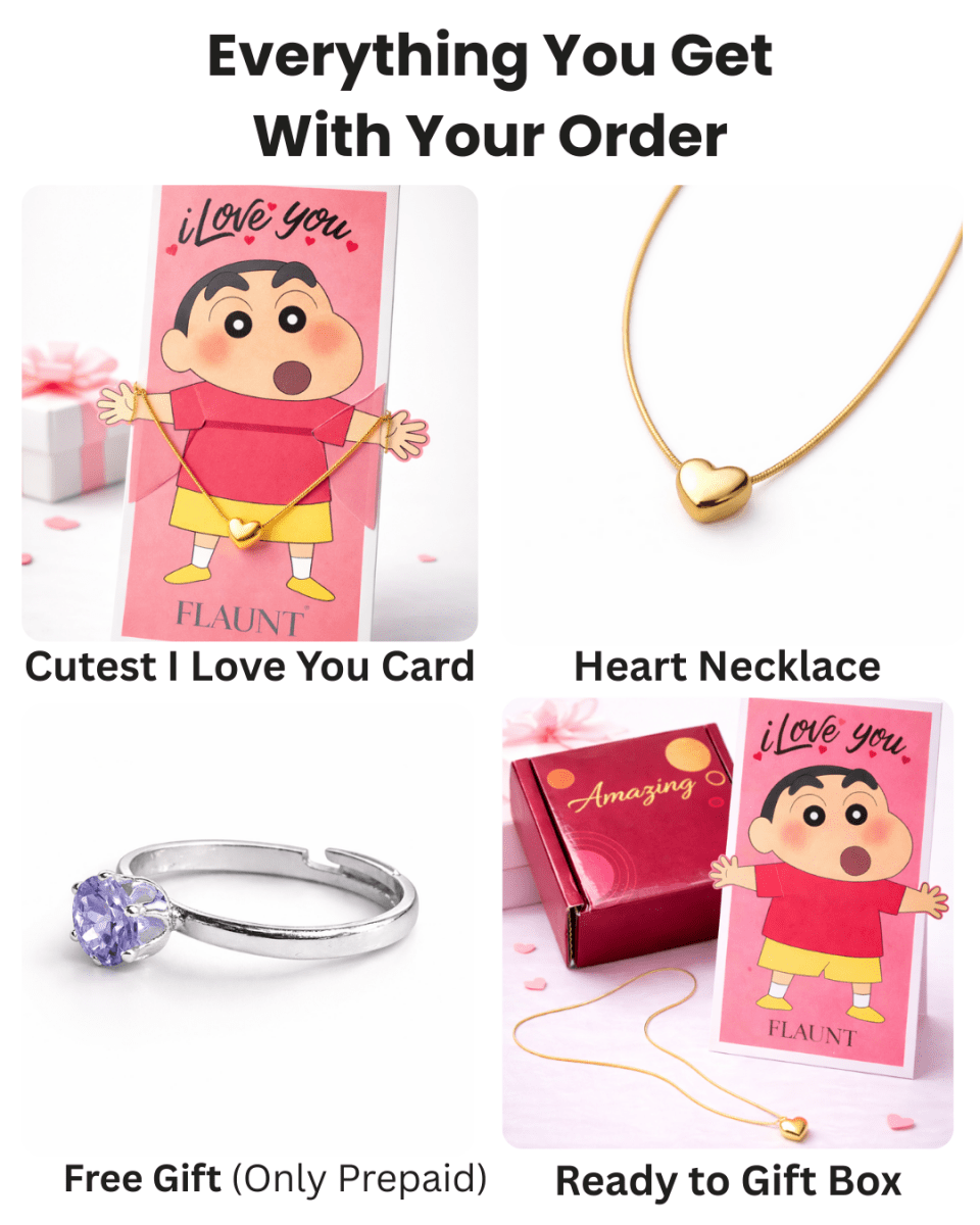I Love You Card & Necklace – Perfect Gift for Girlfriend - Flaunt