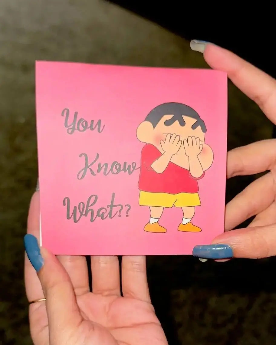 Shinchan I Love You Card with Heart Necklace